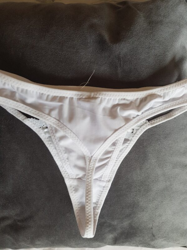 Scented White Lycra Thong